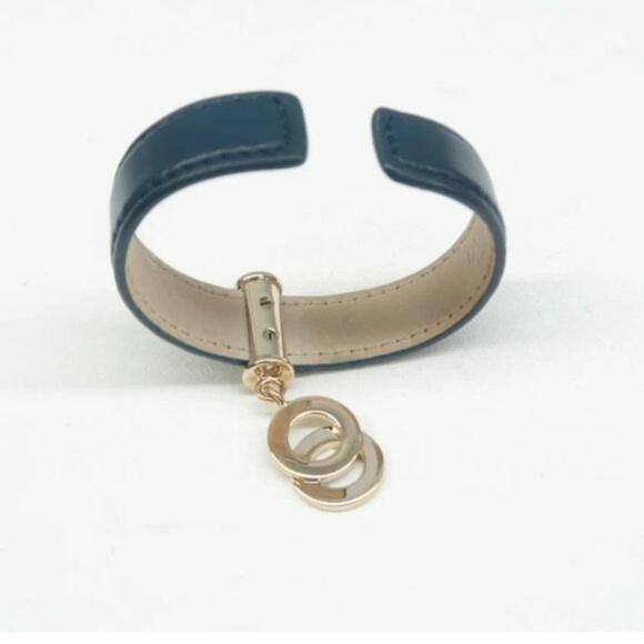 100% Authentic BVLGARI Leather Tag Cuff Bracelet - Picture 7 of 12